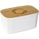Joseph Joseph Bread Bin with Bamboo Cutting Board Lid, White / Brown