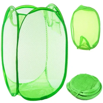 Foldable Laundry and Toy Basket, 40L, Green