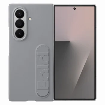 Samsung Galaxy Z Fold7 Silicone Case with Stand and Grip, Gray