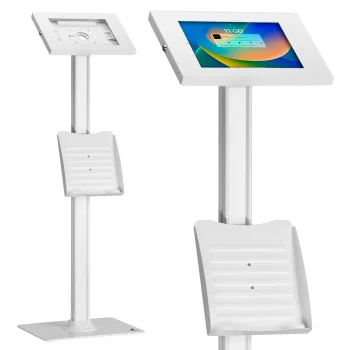 Maclean MC-476W Floor Stand for 9.7"-11" Tablets, White