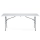 Plonos 440300 Folding Garden Furniture Set, Table and 2 Benches, 180 cm, White