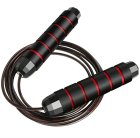 Professional fitness jump rope with bearings, black