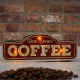 Forever Light Retro LED Metal Sign Fresh Brewed Coffee