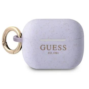 Guess Silicone Glitter AirPods Pro Case, Purple
