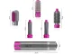 5-in-1 Hair Styler Set (Hair Dryer, Straightener, Curler), Grey-Pink