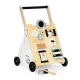 ECOTOYS Wooden Baby Walker Push Toy with Activity Center