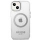 Guess Metal Outline MagSafe Case for iPhone 14 Plus - Silver