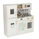 Kids Wooden Play Kitchen with LED Light and Accessories, 80 cm, White