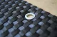 Decorative Privacy Mesh MIKKO RATTAN MK03 with Rings, 1 x 20 m, Graphite Grey