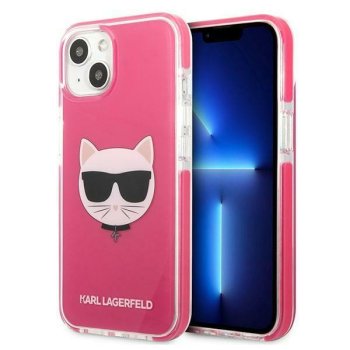 Apple iPhone 13 6.1'' Karl Lagerfeld Choupette Head Case Cover, Fuchsia