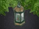 Christmas LED Lantern with Glitter Tree Decoration, Green