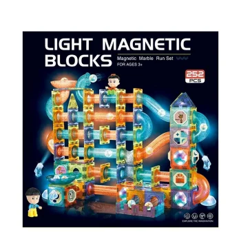 Glow in the Dark Magnetic Tiles Marble Run Set 252 pcs