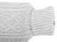 Large rubber hot water bottle with sweater cover, 2L, grey