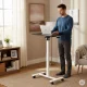 ModernHome Mobile Laptop Desk with Height Adjustment (71x48 cm, Black)