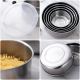 Kitchen Bowl Set with Lids, 5 Pieces, Stainless Steel