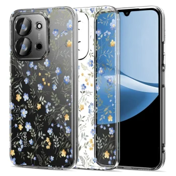 Tech-Protect FlexAir Case for Xiaomi Redmi 15C / Poco 85C (173 mm), Daisies with Leaves