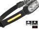 LED headlamp with sensor, rechargeable, COB, black