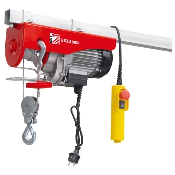 Electric Wire Rope Hoist Holzmann ESZ500D 230V, 500kg, 900W, Red/Silver