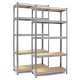 Humberg HR-810 Metal Shelving Unit Set of 2, 150x75x30 cm