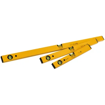 STABILA Classic Set 70 3-Piece Spirit Level Set (40, 60, 100 cm), Yellow