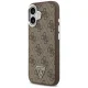 Guess iPhone 17 Case 4G PU Leather Case with MagSafe, Brown
