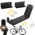 Strong metal wall bike holder up to 30 kg, black