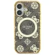 Guess iPhone 16 Case IML Peony On 4G Background MagSafe, Brown