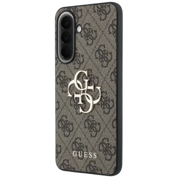 Guess Leather 4G Metal Logo Case for Samsung Galaxy A57 5G - Brown