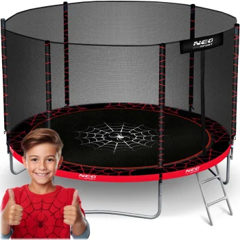 Neo-Sport NS-10Z241 Garden Trampoline with Outer Net and Ladder, 312 cm