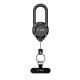 Tech-Protect ATH02 UrbanLoop Retractable Steel Cable Holder with Carabiner, Black