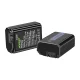 NEEWER NP-FW50 kit: 2 × 1100 mAh batteries and dual charger