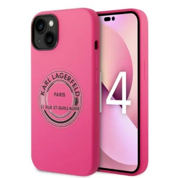 Karl Lagerfeld Silicone RSG Case for iPhone 14 Plus (Pink)