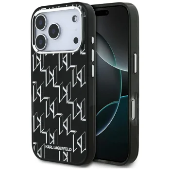 Karl Lagerfeld IML KL Monogram MagSafe Case for Apple iPhone 17 Pro, Black