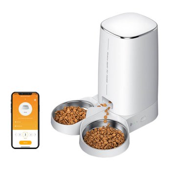 Rojeco 4L Automātiskais Padeves Trauks Konteinera Barības Dozators Suņiem Kaķiem WiFi | Automatic Feeder Bowl...
