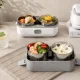 Electric Lunch Box Food Heater 200W 2.2L with 4 Steel Containers