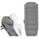 Folding Camp Bed Sun Lounger with Adjustable Backrest, Grey