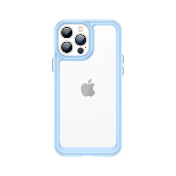 Outer Space Case for iPhone 12 Pro Max Hard Cover with Gel Frame Blue