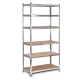 Humberg HR-815 Metal Storage Shelving Unit 222x110x50 cm, Silver