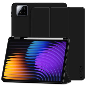 Tech-Protect SmartCase Pen Folio Case for Xiaomi Pad 7 / 7 Pro, Black