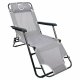 Garden lounger armchair 3 steps gray