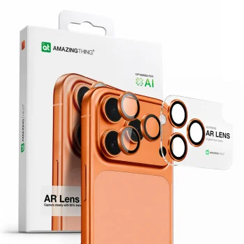 AmazingThing Camera Lens Protector for iPhone 17 Pro / Pro Max, Orange