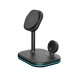 Tech-Protect QI15W-A27 3-in-1 Inductive Charger with MagSafe Stand Smartphone / Apple Watch / AirPods - Black