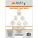 Ruhhy Wooden Christmas Tree Ornaments, 36 pcs, 5.5 cm