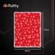Ruhhy Christmas Flannel Blanket 130x170 cm, White/Red