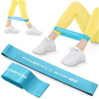 4Fizjo Mini Power Band Resistance Band, 0.6 mm, Blue (3-5 kg)