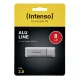 Intenso Alu Line 8 GB USB 2.0 Flash Drive, Silver
