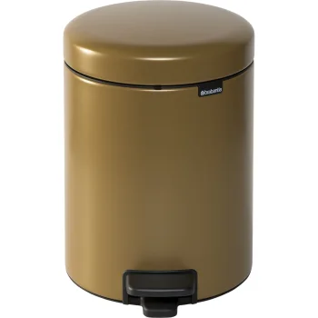 Brabantia NewIcon Pedal Bin 5 L, Warm Gold