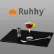Universal Non-Slip Bar Service Mat Dish Drying Pad, Black