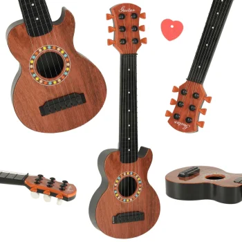 Kids Classical Guitar, 6 Strings, 46.5 cm, Brown/Black