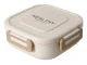 Lunchbox with Compartments and Cutlery, Beige